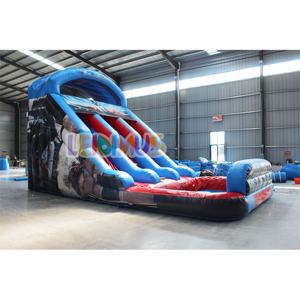 Maison de rebond commerciale en PVC Cross Fire double toboggan gonflable videur combo Super Wings château gonflable avec location de piscine - Product Image 4