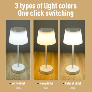 Hiện Đại Tối Giản USB Có Thể Sạc Lại Không Dây Bảng Đèn Sinh Thái Thân Thiện Với Phòng Ngủ Nghiên Cứu Trống Bóng Râm Thay Đổi Độ Sáng Điều Khiển Cảm Ứng Pleated - Product Image 6