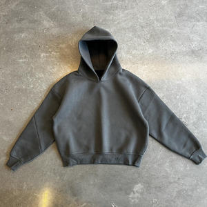 Disesuaikan 600 Gsm 100% katun bulu kebesaran Hoodie longgar Jogger Set pria 2 potong Sweatsuit musim dingin kualitas tinggi Tracksuit - Product Image 4