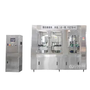 자동 소다수 청량 음료 주석 캔 충전 및 밀봉 기계 생산 라인 공장