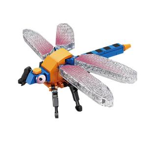 Bloques de construcción de modelo de insecto de plástico DIY educativo para niños, juguete de ensamblaje de rompecabezas para niños con ensamblaje de Mantis de libélula - Product Image 5