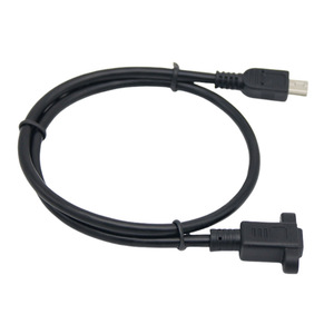Cable de extensión mini USB macho a hembra de 17 mm con orificios para tornillos para una conexión segura, cable de datos - Product Image 2