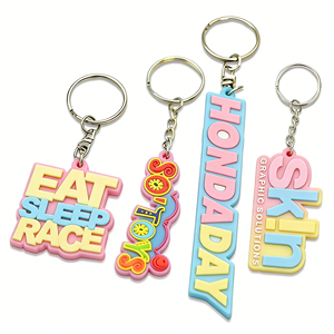 Personalized 2D Effect Soft PVC Keychain Offset Printing Rubber Pendant for <b>Backpack</b> Party Souvenir Gifts - Product Image 6
