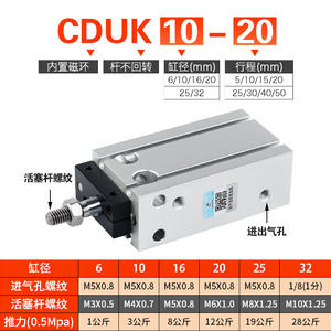 กระบอกลมซิงเฉิน รุ่น MDK/ แบบไม่หมุนได้ หลายตำแหน่ง แบบคงที่ - Product Image 5