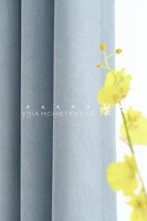 Tissu de rideau jacquard occultant en polyester teint épais tissé, 400 g/m², en stock pour hôtels - Vente chaude
