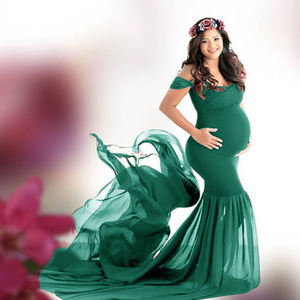 <span class=keywords><strong>Robe</strong></span> <span class=keywords><strong>de</strong></span> <span class=keywords><strong>Grossesse</strong></span> en Coton et Mousseline <span class=keywords><strong>pour</strong></span> Femme, Épaule Dénudée, Demi-Cercle, <span class=keywords><strong>pour</strong></span> Séance <span class=keywords><strong>Photo</strong></span> <span class=keywords><strong>de</strong></span> Maternité - Product Image 5