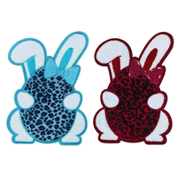Groothandel Nieuw Ontwerp 26*18cm Chenille Konijn Strijkbare Pailletten Pasjes voor Kleding