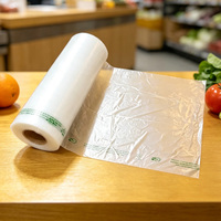 Rouleau de film plastique d'emballage personnalisé en Chine, rouleau de sacs en plastique transparent pour fruits, sacs en plastique transparent pour légumes - Prix