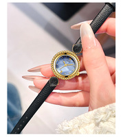 Montre pour femme GEDI 61014 de haute qualité, cadeaux, niche haut de gamme, cadran en nacre, qualité exquise, bracelet en cuir, montre à quartz