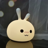Lampe tactile à capteur de mouvement, lampe de chevet USB pour enfants, bébés, crèches, cadeaux LED, mini lampe rechargeable en forme d'animal, lampe de chevet souple