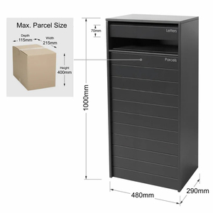 Boîte aux lettres personnalisée pour <span class=keywords><strong>colis</strong></span> volumineux, boîte à courrier étanche en bois grainé pour l'extérieur, livraison gratuite par Trackaparcel - Product Image 3
