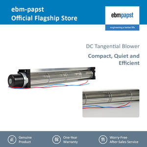 Ventilador tangencial (de flujo cruzado) de aluminio ebmpapst QG030-303/14 303x30mm 24VDC 0.36A 8.7W 140m3/h con rodamiento de bolas para equipos médicos - Product Image 2