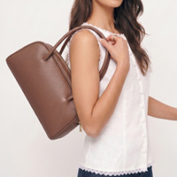 Prix d'usine 2026 Mini sacs à bandoulière pour femmes en cuir végétalien marron foncé avec fermeture éclair, sac à main et pochette pour le quotidien