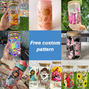 Calcomanía adhesiva UV personalizada para envolver vasos, pegatinas de plastisol impermeables para botellas de vidrio de superficie lisa, tazas, envoltura de taza personalizada - Product Image 3