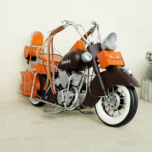 Mô Hình Xe Máy Harley Cổ Điển, Đồ Thủ Công Kim Loại Giảm Giá Mạnh 2021 Để Trang Trí Nhà Cửa, Mô Hình Xe Máy Vintatge - Product Image 6