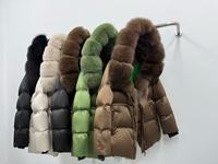 OFTBUY 2025 – Nouvelle Parka d'hiver de luxe pour femme, en duvet d'oie, avec capuche en fourrure de renard naturelle, épaisse, chaude, imperméable et ceinturée
