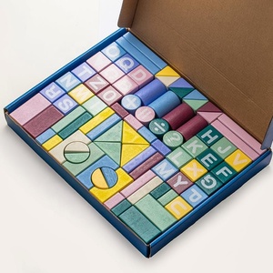 Bộ Xếp Hình Khối Gỗ Tự Nhiên, <span class=keywords><strong>81</strong></span> Miếng, Đồ Chơi Phát Triển Nhiều Màu Sắc, Kích Cỡ, Khối Gỗ, Đồ Chơi Lắp Ráp - Product Image 3