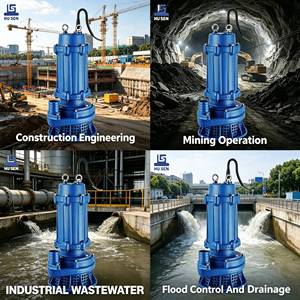 Bomba Sumergible para Aguas Residuales WQX de 10 HP, Comercial, para Tratamiento de Agua, Control de Inundaciones y Drenaje, Conexión de Brida de Hierro Fundido - Product Image 3