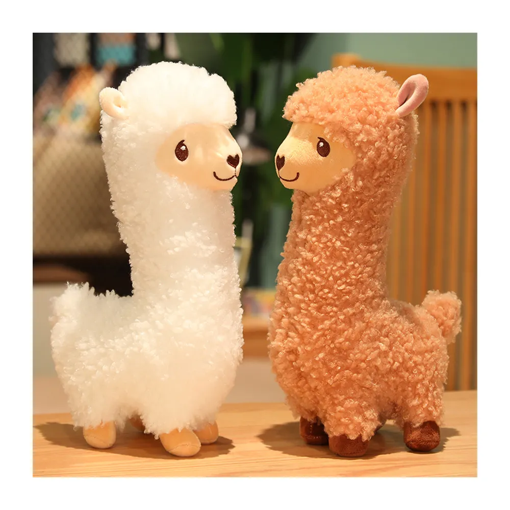 Wholesale boneca pano boneca ovelhas pequeno pequeno bonecas fofas alpaca travesseiro animal bonito besta lã brinquedos