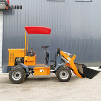 Mini chargeuse sur pneus diesel 4x4 d'usine chinoise Tienu Ce Mini chargeuse frontale électrique pour travaux agricoles, construction, jardin