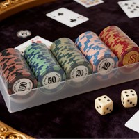 Jetons et puces de Mahjong en argile, emballage transparent en boîte – Idéal pour les salles de jeux, le Texas Hold'em et autres jeux