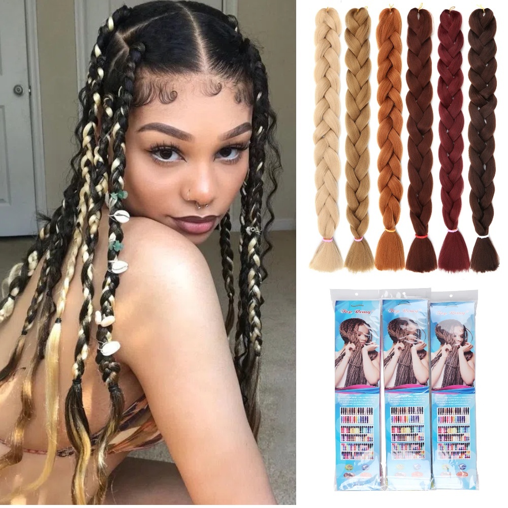 KAMA High Temperature Fiber Straight Crochet Twist Braiding Hair 82 Inches 41 Inches Synthetic Braiding Hair Extension Jambo Detail Section 1