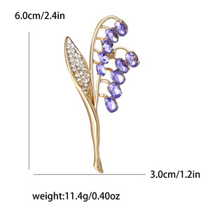 Broche Épi de Blé Luxe en Alliage Plaqué Or avec Strass, Broche Fleur Tendance pour Fiançailles, Mariage, Fête, Cadeau, Épingles de Haute Qualité - Product Image 3