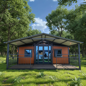 <span class=keywords><strong>Maison</strong></span> modulaire contemporaine <span class=keywords><strong>en</strong></span> acier et bois <span class=keywords><strong>clé</strong></span> <span class=keywords><strong>en</strong></span> <span class=keywords><strong>main</strong></span>, conteneur de 10 pieds, 2 à 3 chambres avec salle de bain intégrée et espace de bureau - Product Image 1