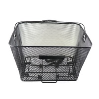 Arrière de vélo électrique en forme de "Rectangle", système de dégagement rapide intégré, lanière en Nylon à boucle, panier arrière en acier pour vélo électrique