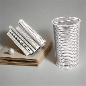 304 Lưới lọc bằng thép không gỉ Điều kiện Mới nước thải màn hình lụa đục lỗ lọc trống liền mạch hàn ống lưới kim loại - Product Image 4