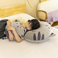 Coussin de canapé en peluche motif chat adorable, tissu élastique, rembourrage en coton, diverses tailles, pour adolescents