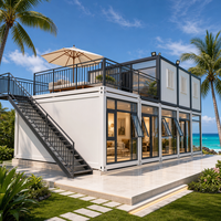 Maison modulaire Boxsapce en conteneur de 40 pieds, maison en conteneur isolé en acier, maisons préfabriquées en conteneur de 20 pieds