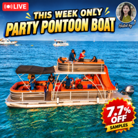 Vente chaude : Yacht de luxe pour 15 personnes, bateau ponton à double pont en aluminium de 30 pieds pour la navigation en haute mer, couleur personnalisée, directement de l'usine