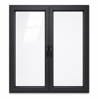 Thermisch Getrenntes Amerikanisches Fenster Großes Glaspanel Aluminium-Klappfenster für Haus Schwingfenster