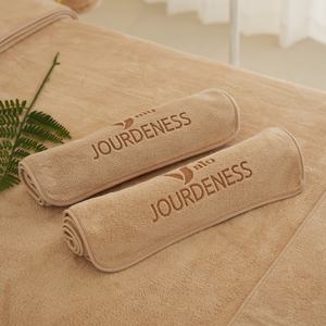 Khaki Lightweight and Highly Absorbent Quick Drying Towels Premium Quality <strong>Flannel</strong> <strong>Face</strong> <strong>Cloths</strong> With Customized logo - Product Image 4