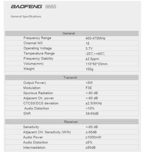วิทยุสื่อสารแบบมือถือ BAOFENG BF-888S UHF คลื่นความถี่เดียว ไม่มีแป้นพิมพ์ สำหรับการสื่อสารระยะไกล - Product Image 4