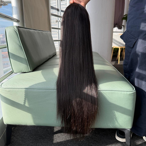 Factory 1B Vietnamese Straight Human Hair 6x6 HD Lace Closure Glueless <b>Wig</b> With Elastic Band And Combs - Product Image 4