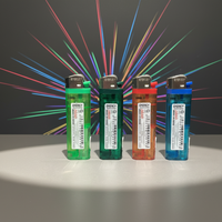 Briquet LED rechargeable en plastique, très populaire, avec boîtier multicolore, logo personnalisé, portable et écologique