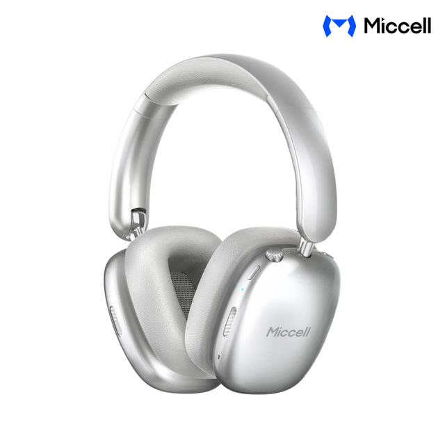 Miccell OEM Wireless Headphones High Quality Over-ear Headphones 25DB ANC Noise-cancelling Headphones for Travel Sport