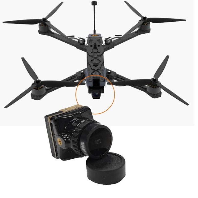 5V 3DNR 1200Tvl Freestyle FPV Camera for RC FPV Racing Drone Quadcopter Model Stainless Steel CNC Machining WDR Broaching Type