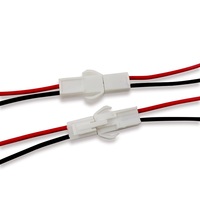 Connecteur EL 2,5 mm 2 broches mâle-femelle, faisceau de câbles 22AWG UL1007 rouge-noir, pigtail pré-étamé pour bande LED, PVC IP67, personnalisé OEM
