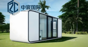 Habitación <span class=keywords><strong>de</strong></span> Hotel Prefabricada Tipo Cápsula Apple <span class=keywords><strong>de</strong></span> Zhongchen para Sitios Turísticos y Resorts, Casa Contenedor Móvil Aislada con EPS y Completamente Amueblada - Product Image 5
