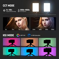 Lumière LED RVB NEEWER pour téléphone avec support de téléphone et clip lumineux, lumière pour téléphone à intensité réglable CRI 97+ 3 modes, batterie intégrée 2000 mAh