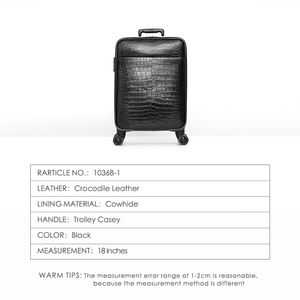 Valigia di Design di Alta Qualità da 18 Pollici, Stile Coccodrillo <span class=keywords><strong>Pira</strong></span>, Grande Capacità, per Imbarco, Vendita all'Ingrosso del Produttore - Product Image 4