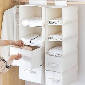 Bolsa de almacenamiento para armario de lino y algodón, organizador colgante rectangular ligero para ropa interior, uso en dormitorio - Product Image 4