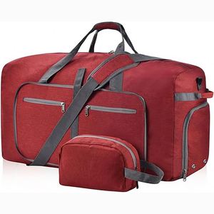 Sac de voyage en toile imperméable grande capacité BSCI, sac de week-end, sac de voyage à fond plat pour les voyageurs - Product Image 5