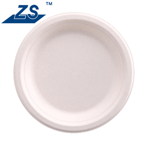 Plato de Pulpa de Bagazo Desechable de Diseño Moderno y Alta Resistencia, 100% Compostable y Biodegradable para Restaurantes - Product Image 3