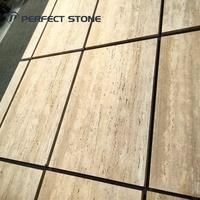 Travertin beige romain naturel d'Italie, en gros, pour revêtement mural extérieur de bâtiments à grande échelle - Perfectstone