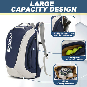 Sac de sport extérieur pour raquettes de pickleball, haute qualité, logo personnalisé, imperméable, en PU, sac à dos pour raquettes, sac de sport en nylon, tendance, 50-70L - Product Image 2