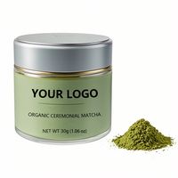 QINSHANTANG Marque Privée Conforme aux Normes UE Thé Vert Matcha Biologique de Qualité Cérémoniale 6A en Poudre avec Boîte Métallique de 30g/50g